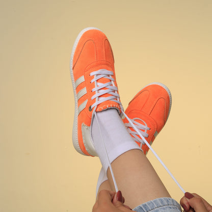 01-Flat Sneaker - orange