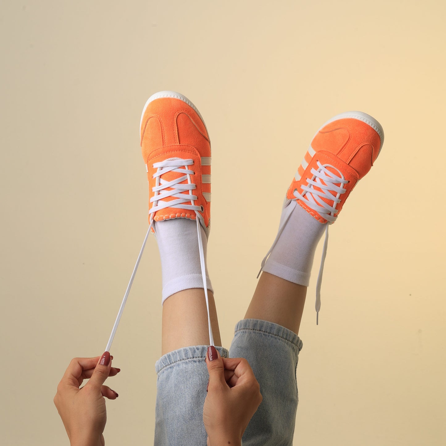 01-Flat Sneaker - orange